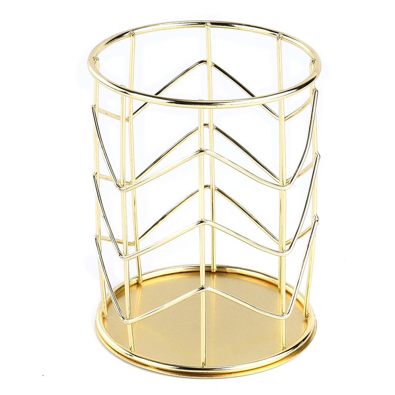 Ins Desktop Storage And Organization Pen Holder Metal Pen Stationery Multifunctional Office Supplies Makeup Brush Cosmetics - Image 4